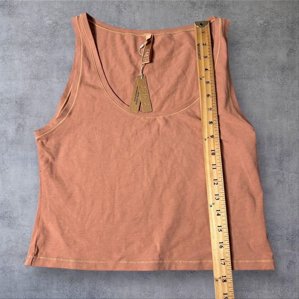 New SKIMS‎ Cotton Tank Top Womens 3X Sedona Scoop Neck Sleeveless Casual - Picture 4 of 6